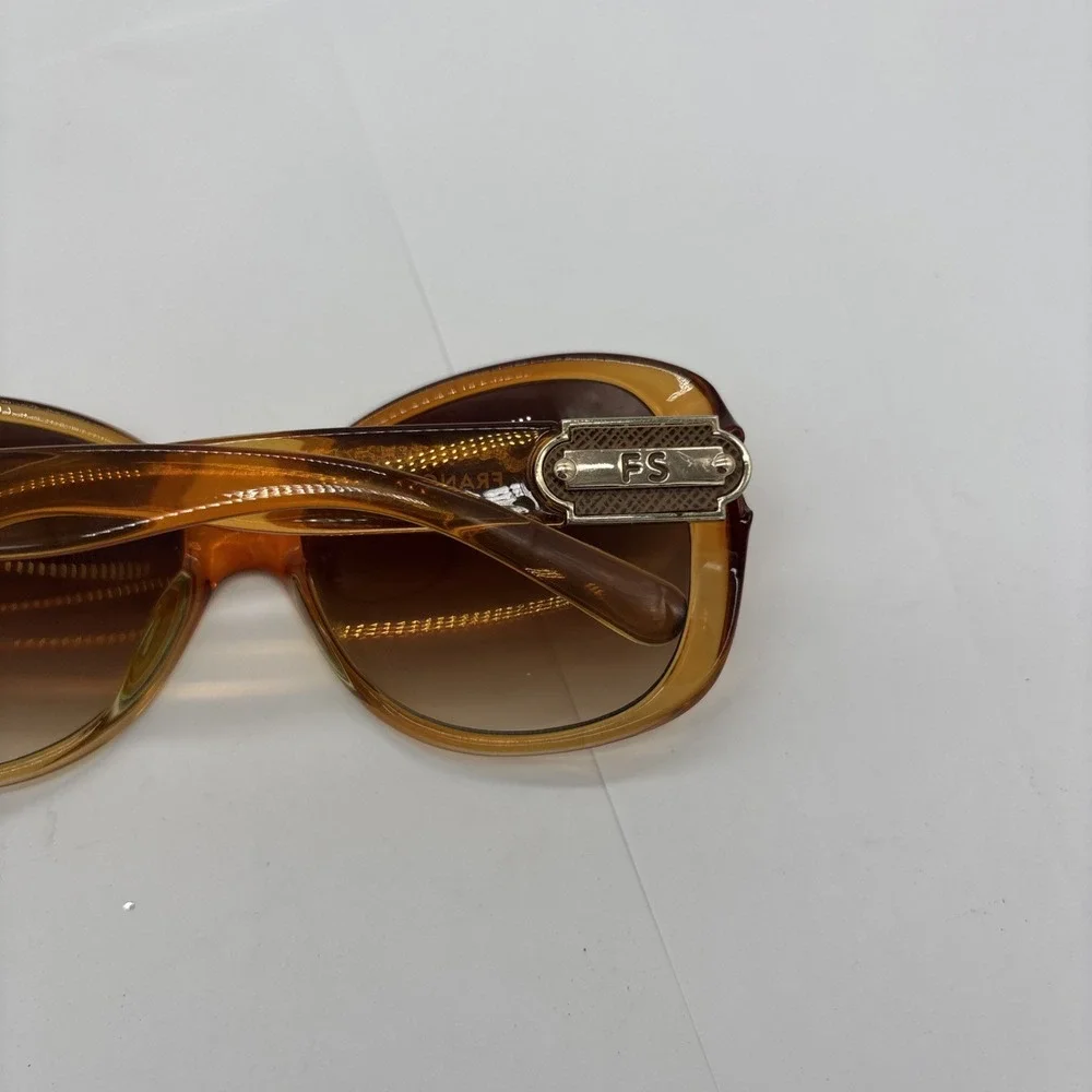 Women's Vintage Franco Sarto  Sunglasses Cats Eye Large Amber Colored